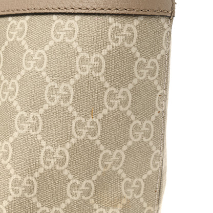 Gucci GG Supreme Monogram Textured Dollar Calfskin Web Medium Ophidia Shopping Tote Beige Mystic White Oatmeal 11 of 11