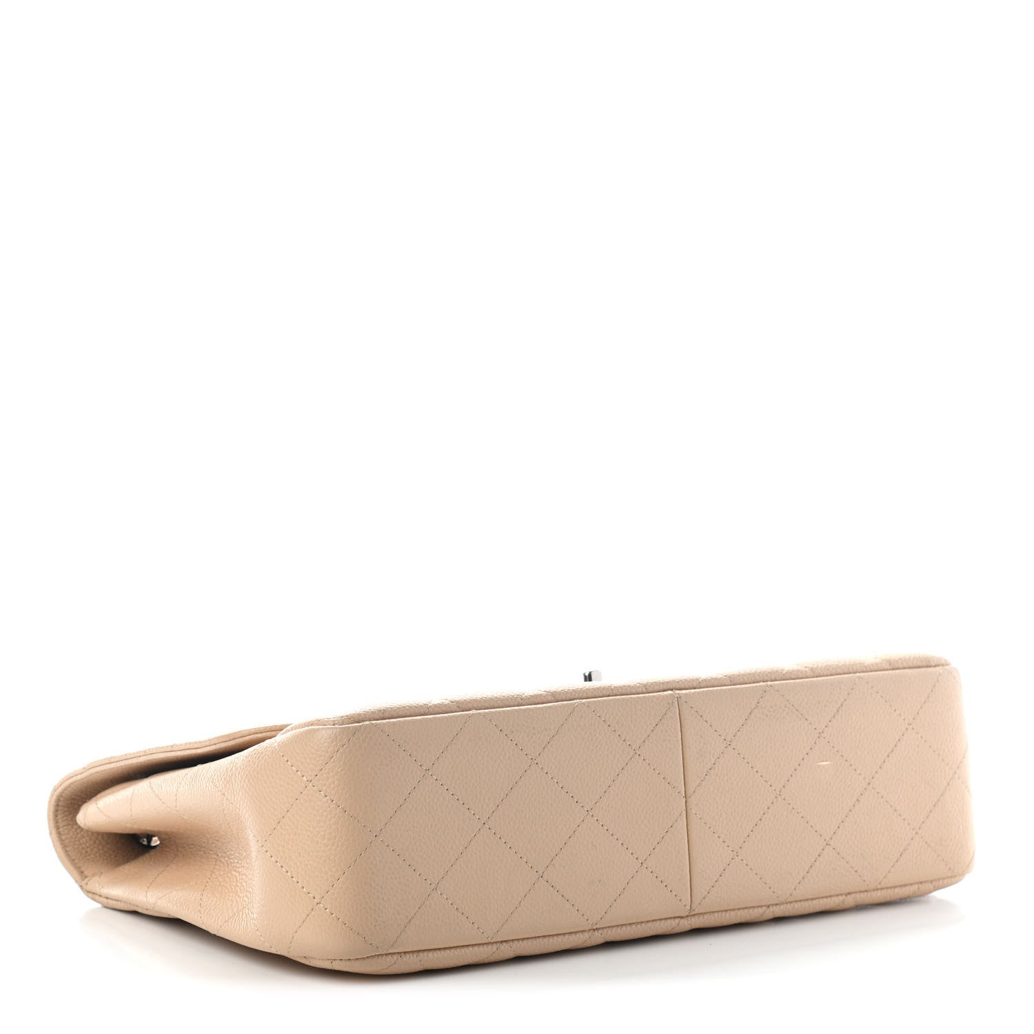 Chanel Caviar Quilted Jumbo Single Flap Beige Clair 4 of 9