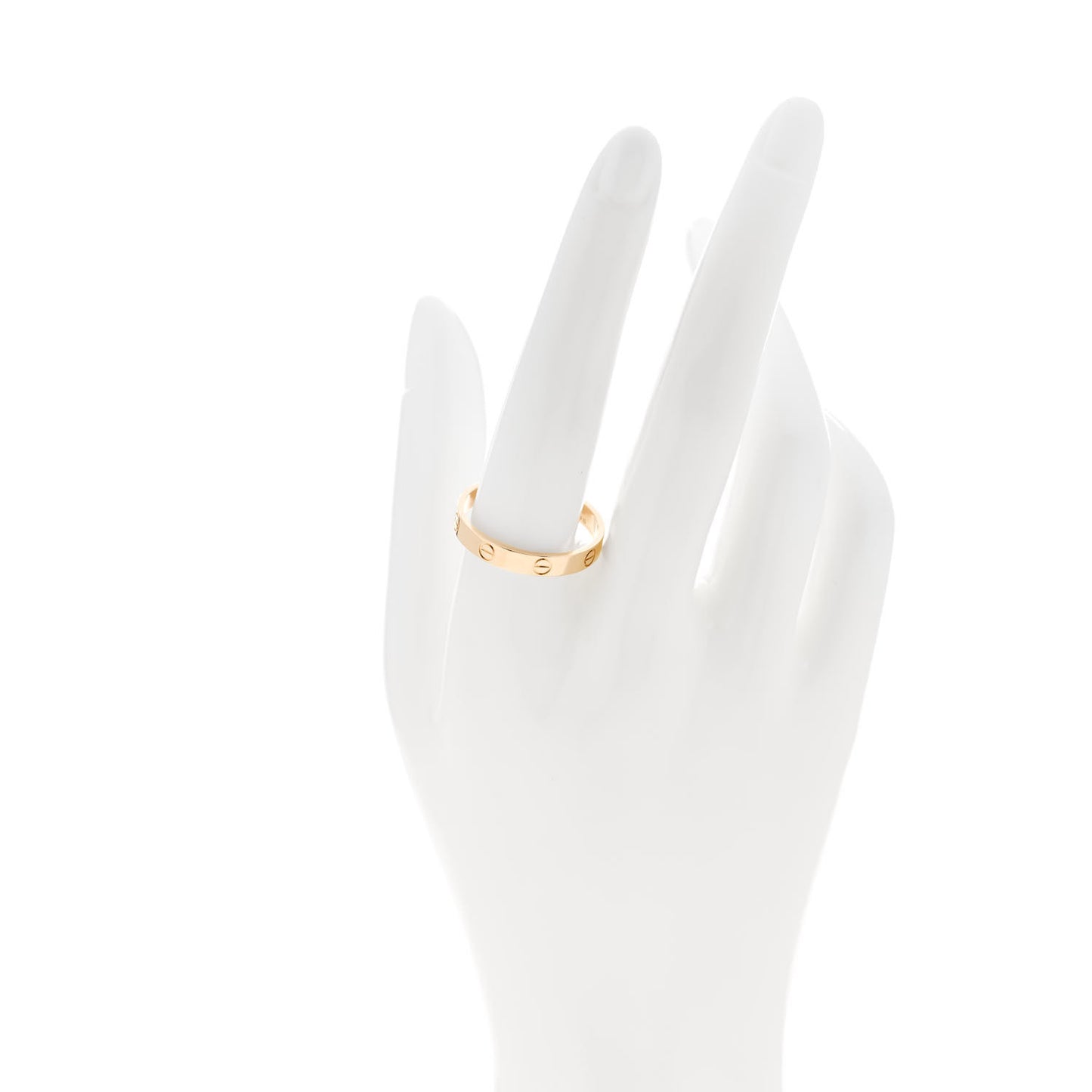 18K Yellow Gold 3.5mm LOVE Wedding Band Ring 64 10.75