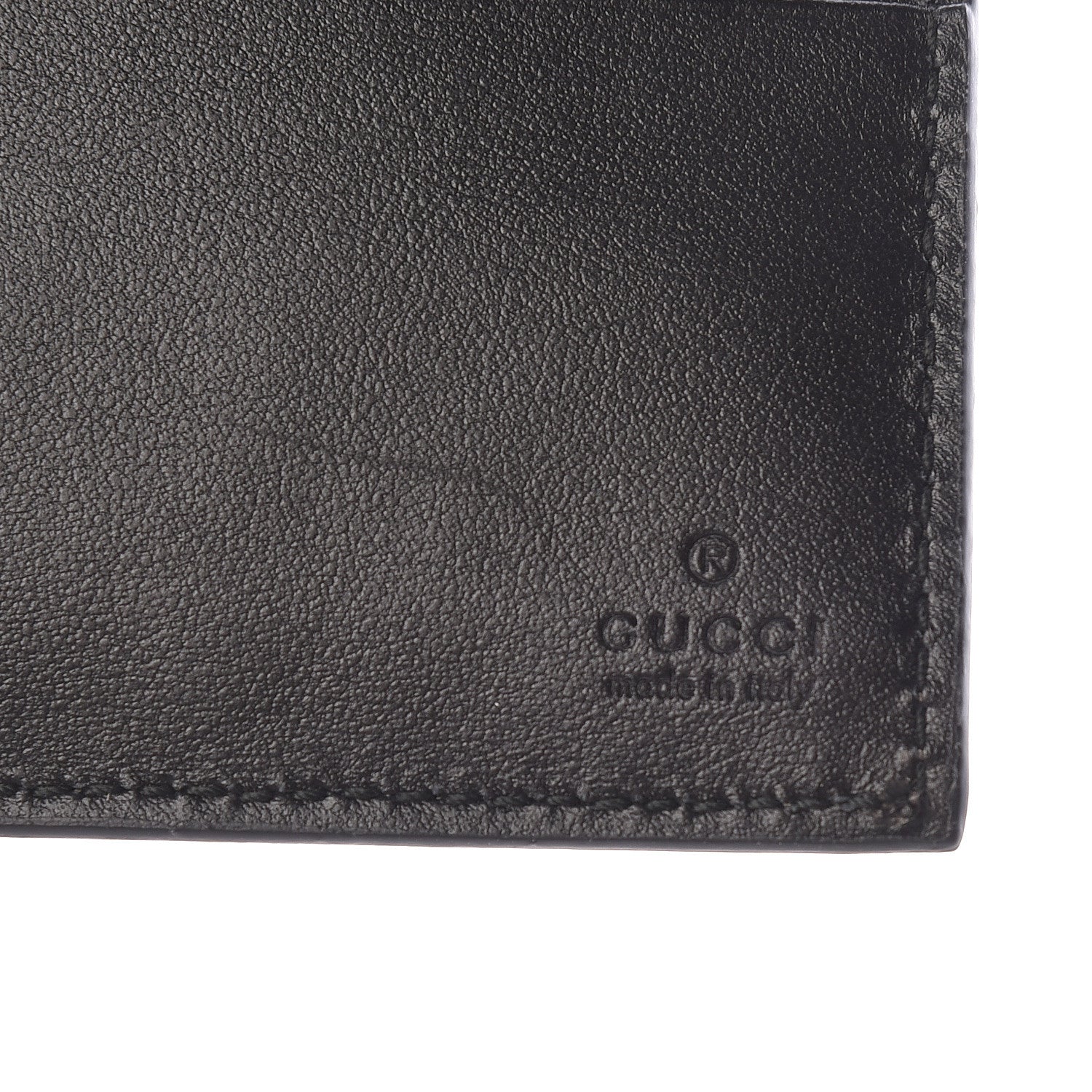 Gucci GG Supreme Monogram Selleria Calfskin Tiger Nice Bi-Fold Wallet Beige Ebony Multicolor Black 6 of 7