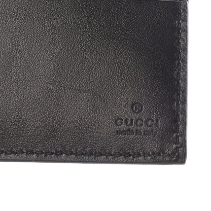 Gucci GG Supreme Monogram Selleria Calfskin Tiger Nice Bi-Fold Wallet Beige Ebony Multicolor Black 6 of 7