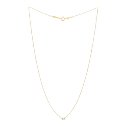 Tiffany 18K Yellow Gold Diamond .05ct Elsa Peretti Diamonds by the Yard Pendant Necklace 3 of 5