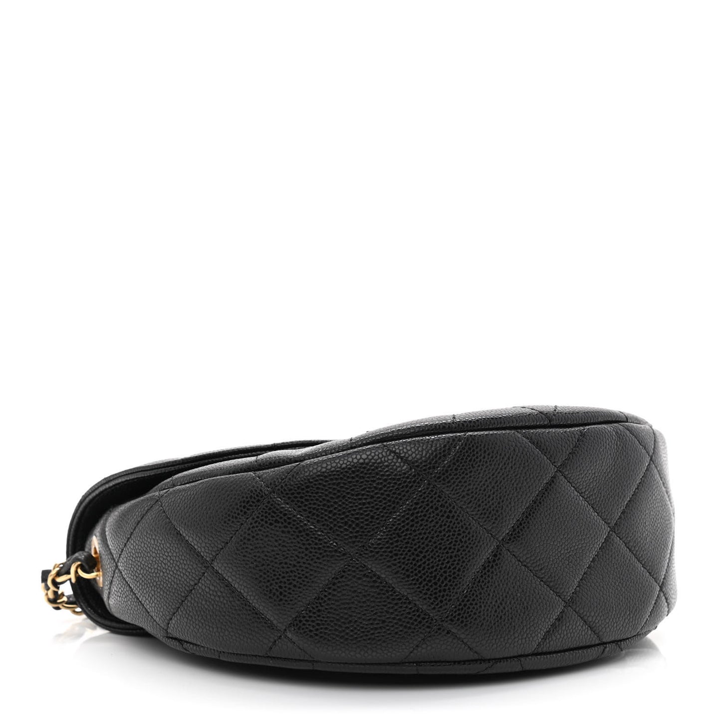 Caviar Quilted Small Messenger Flap Black
