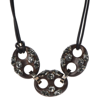 Gucci Wood Crystal Marina Necklace 1 of 7