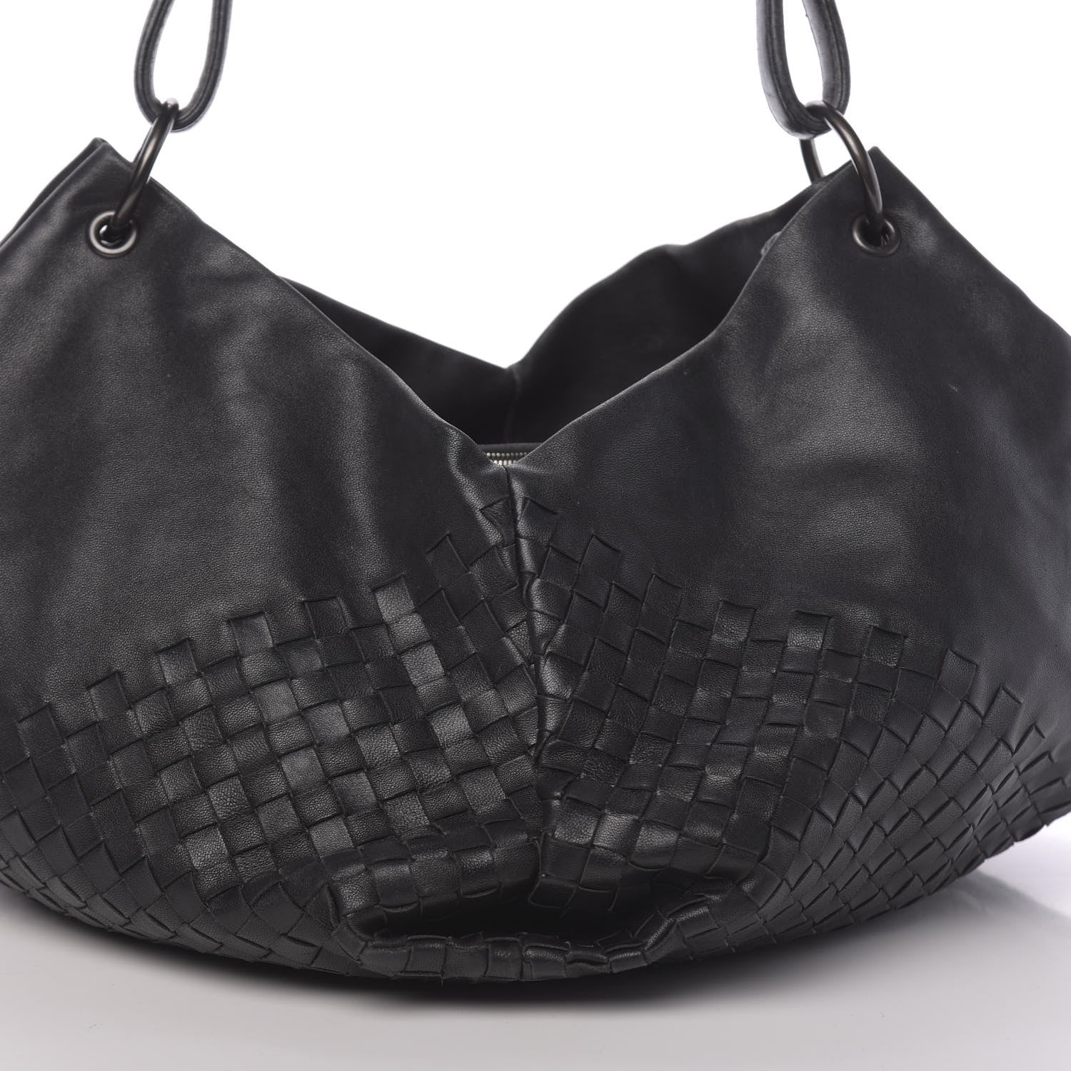 Bottega Veneta Nappa Intrecciato Aquilone Fortune Cookie Hobo Black 12 of 14