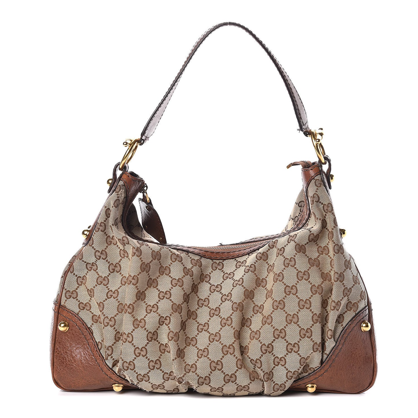 Monogram Medium Jockey Hobo Brown