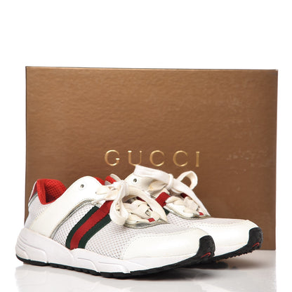 Gucci Calfskin Air Mesh Web Sneakers 36 White 16 of 16