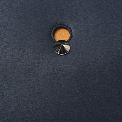 Fendi Vitello Baltico Dolce DotCom Satchel Navy Yellow 9 of 13