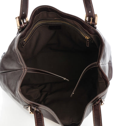 Gucci Calfskin Medium Britt Tote Dark Brown 5 of 7