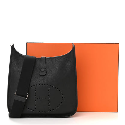 Hermes Taurillon Clemence Evelyne III GM Black 11 of 11