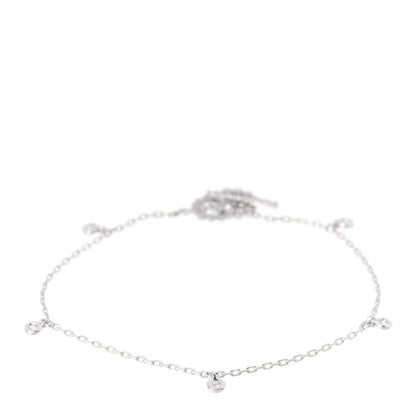 Gucci 18K White Gold Diamond GG Running Bracelet 17 3 of 7