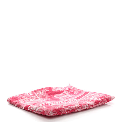 Christian Dior Canvas Embroidered Toile De Jouy Diortravel Zipped Pouch Raspberry 4 of 8