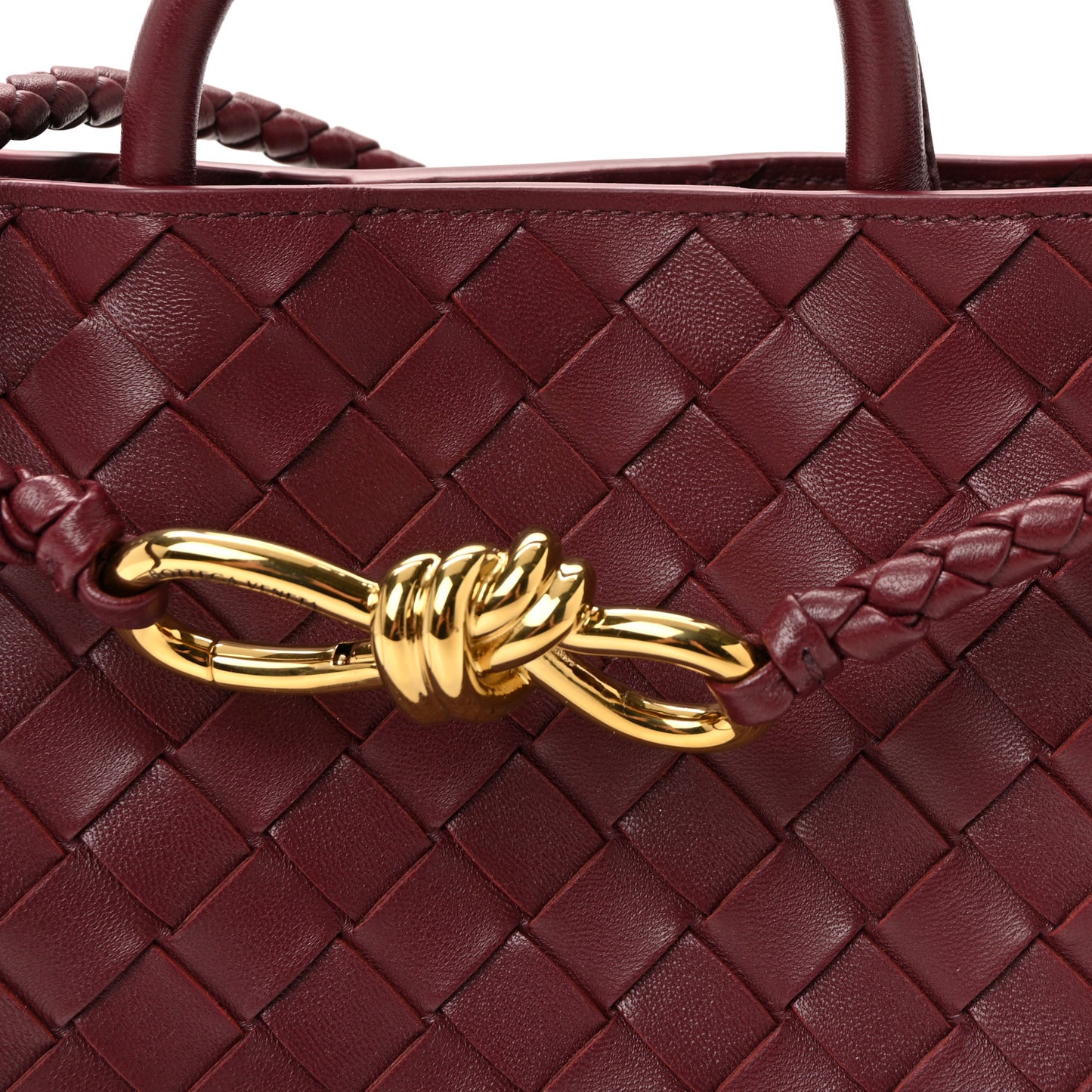 Nappa Intrecciato Small Andiamo Shoulder Bag Barolo