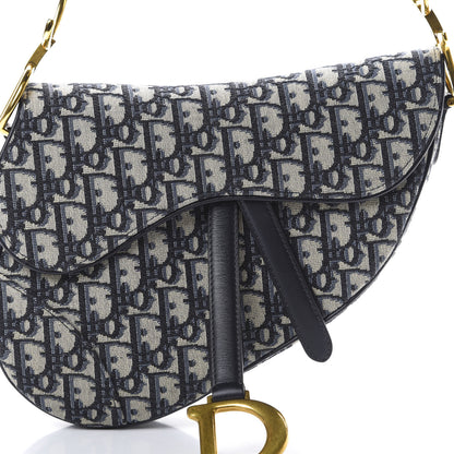 Christian Dior Oblique Saddle Bag Blue 10 of 10