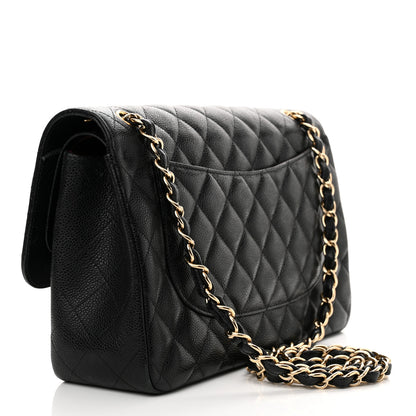 Chanel Caviar Quilted Jumbo Double Flap Black 3 of 21