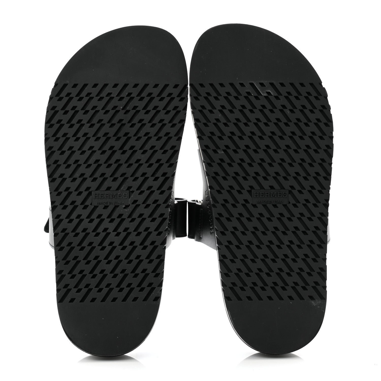 Hermes Calfskin Womens Chypre Sandals 37 Black 2 of 9