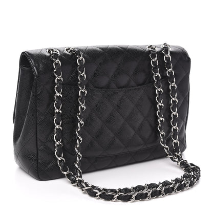 Chanel Caviar Quilted Jumbo Single Flap Black 3 of 11