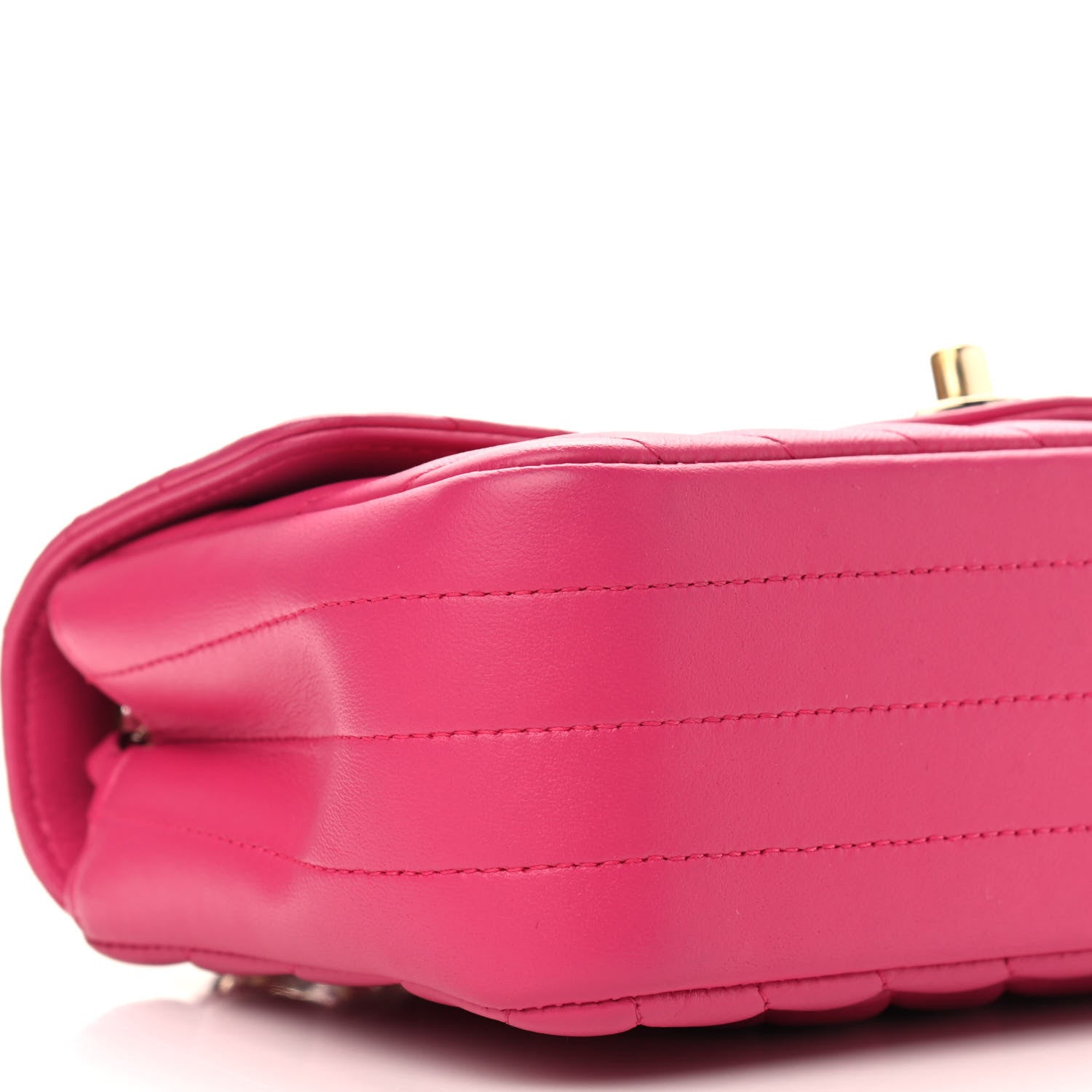Chanel Lambskin Chevron Quilted Small Single Flap Pink 8 of 9