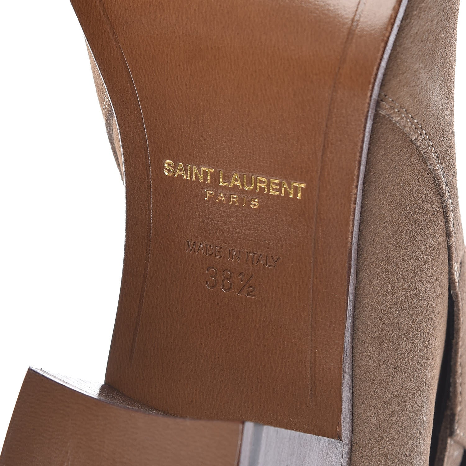 Saint Laurent Suede Womens Blake Ankle Boots 38.5 New Sigaro 6 of 9