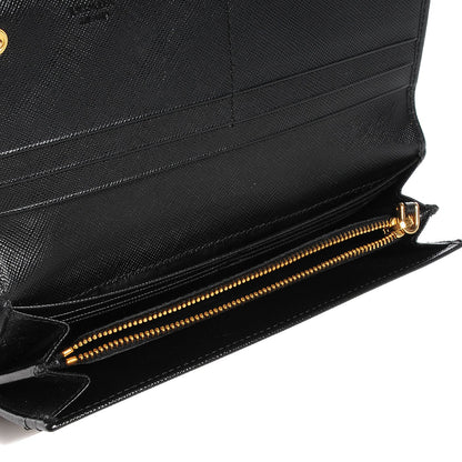 Prada Saffiano Bow Wallet Nero Black 5 of 8