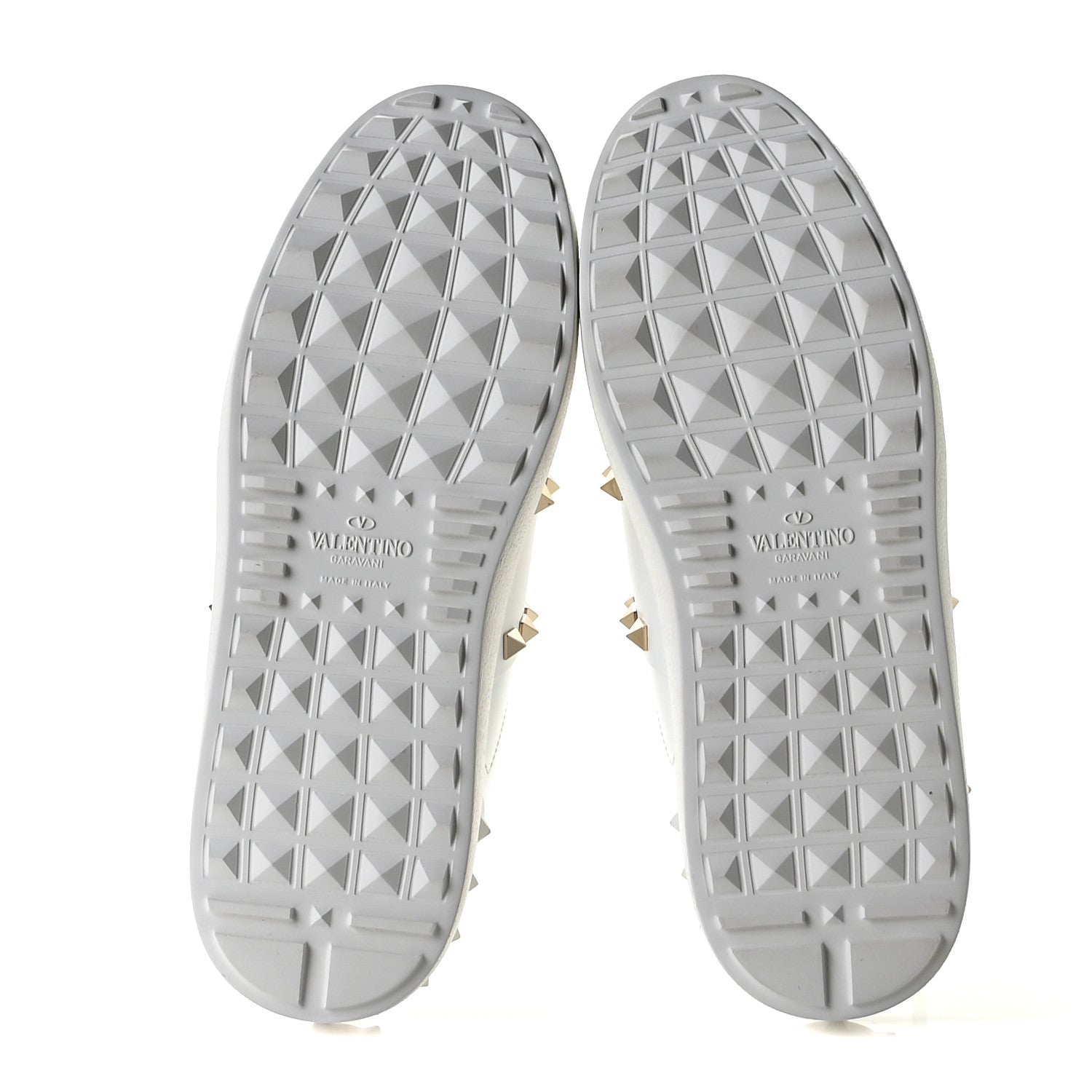 Valentino Garavani Calfskin Untitled Rockstud Sneakers 38.5 White 6 of 15