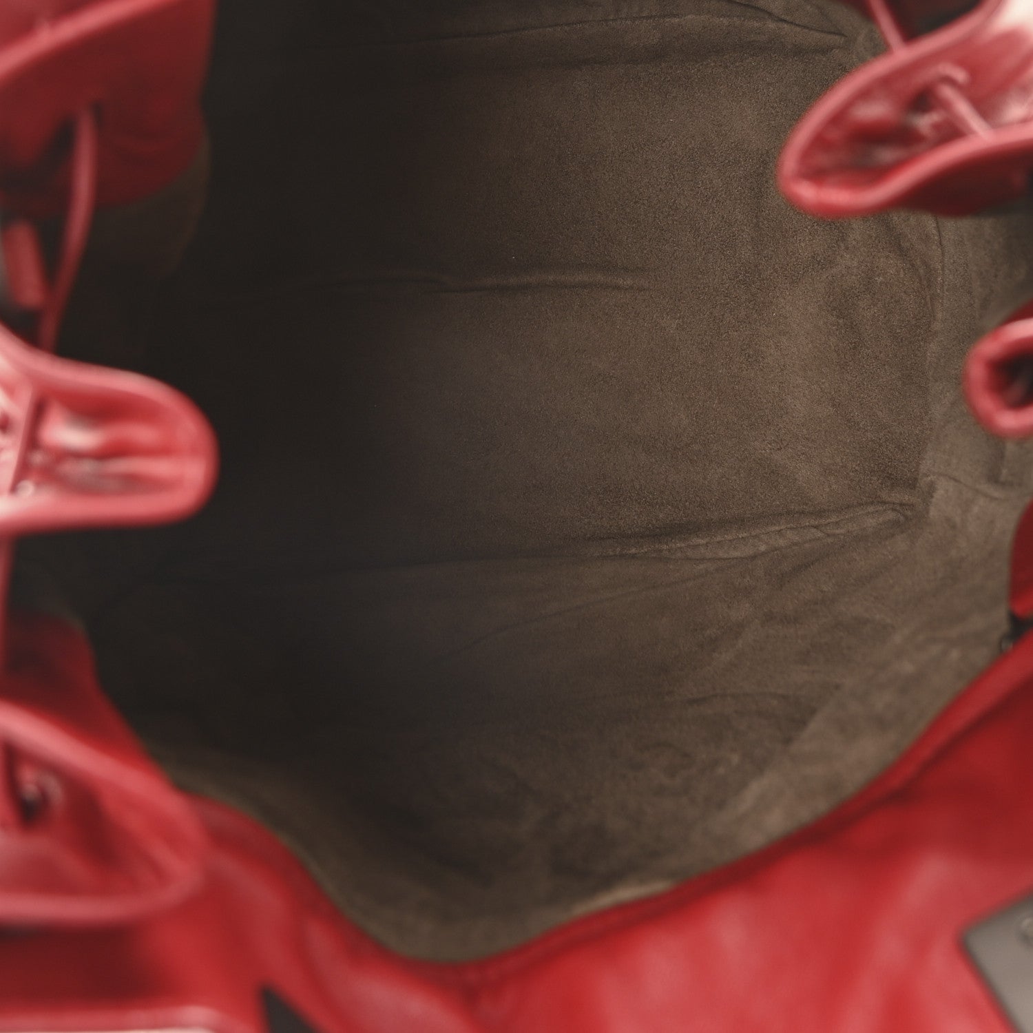 Bottega Veneta Nappa Intrecciato Drawstring Bucket Bag Red 5 of 9