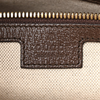 Gucci Monogram Jumbo GG Textured Dollar Calfskin Web Wristlet Messenger Bag Camel Ebony New Acero 6 of 12