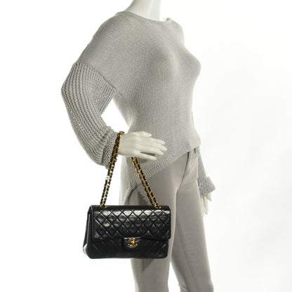 Chanel Lambskin Quilted Medium Double Flap Black 2 of 11