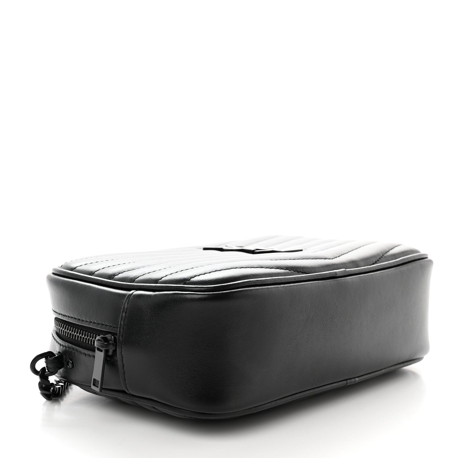 Saint Laurent Calfskin Matelasse Monochrome Monogram Mini Lou Camera Bag Black 3 of 10
