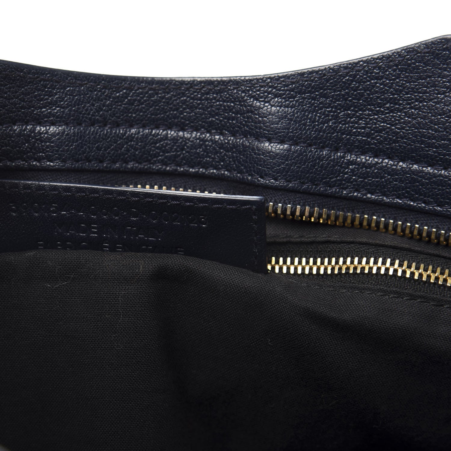 Balenciaga Chevre Gold Metallic Edge Hardware City Bleu Nuit Dark Sea 8 of 18