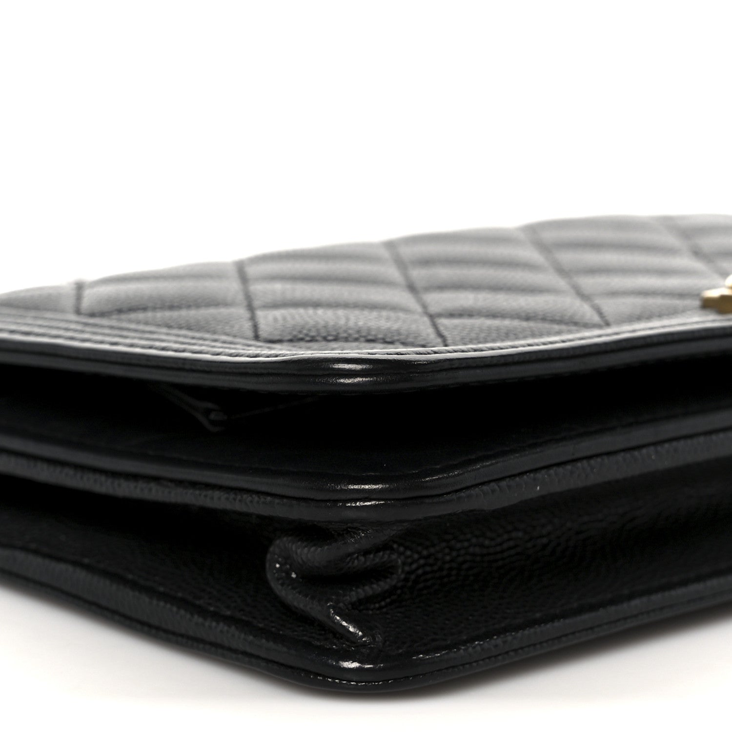 Chanel Caviar Quilted Boy Wallet On Chain WOC Black 10 of 13