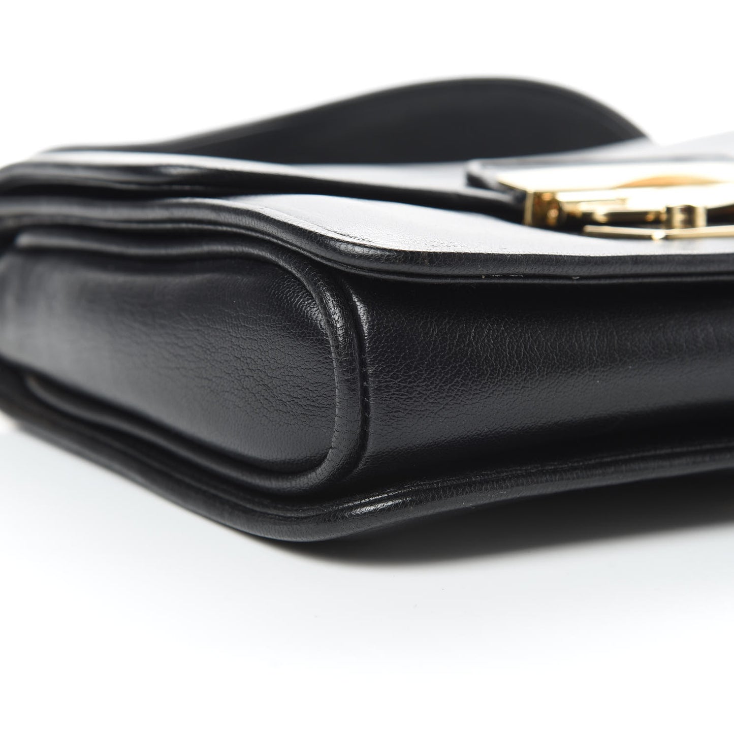 Goatskin Madras Shoulder Bag Black