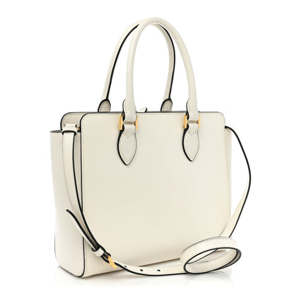 Prada Saffiano Soft Calfskin Small Zippered Tote White 3 of 10