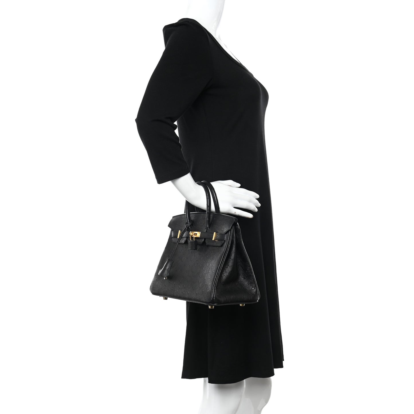Ostrich Birkin 25 Black