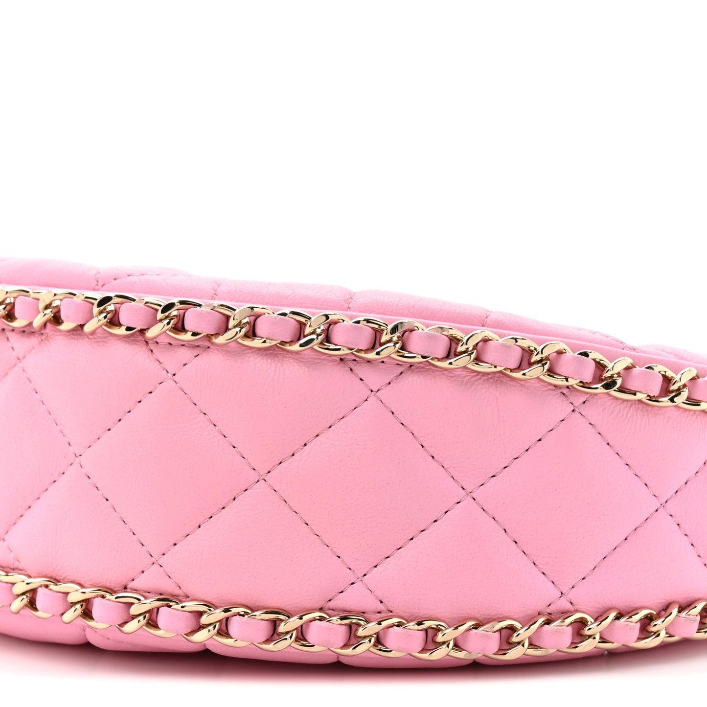 Lambskin Quilted Small Hobo Bag Pink