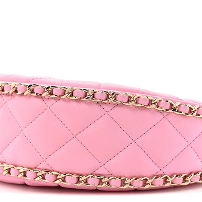 Chanel Lambskin Quilted Small Hobo Bag Pink 9 of 11