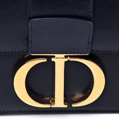 Christian Dior Shiny Crinkled Lambskin 30 Montaigne Flap Bag Indigo 16 of 20