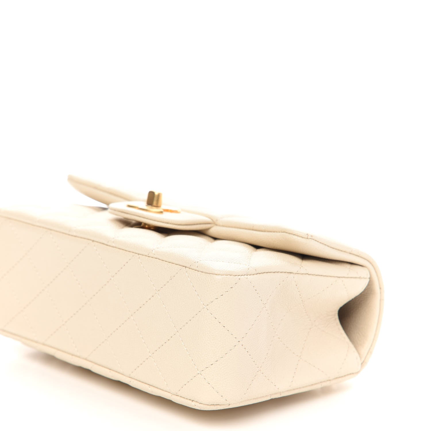 Chanel Caviar Quilted Mini Top Handle Rectangular Flap Beige 9 of 11