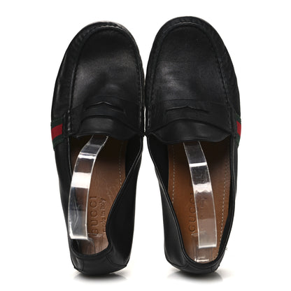 Gucci Nappa Web Mens Kanye Driver Loafers 8.5 Black 2 of 11