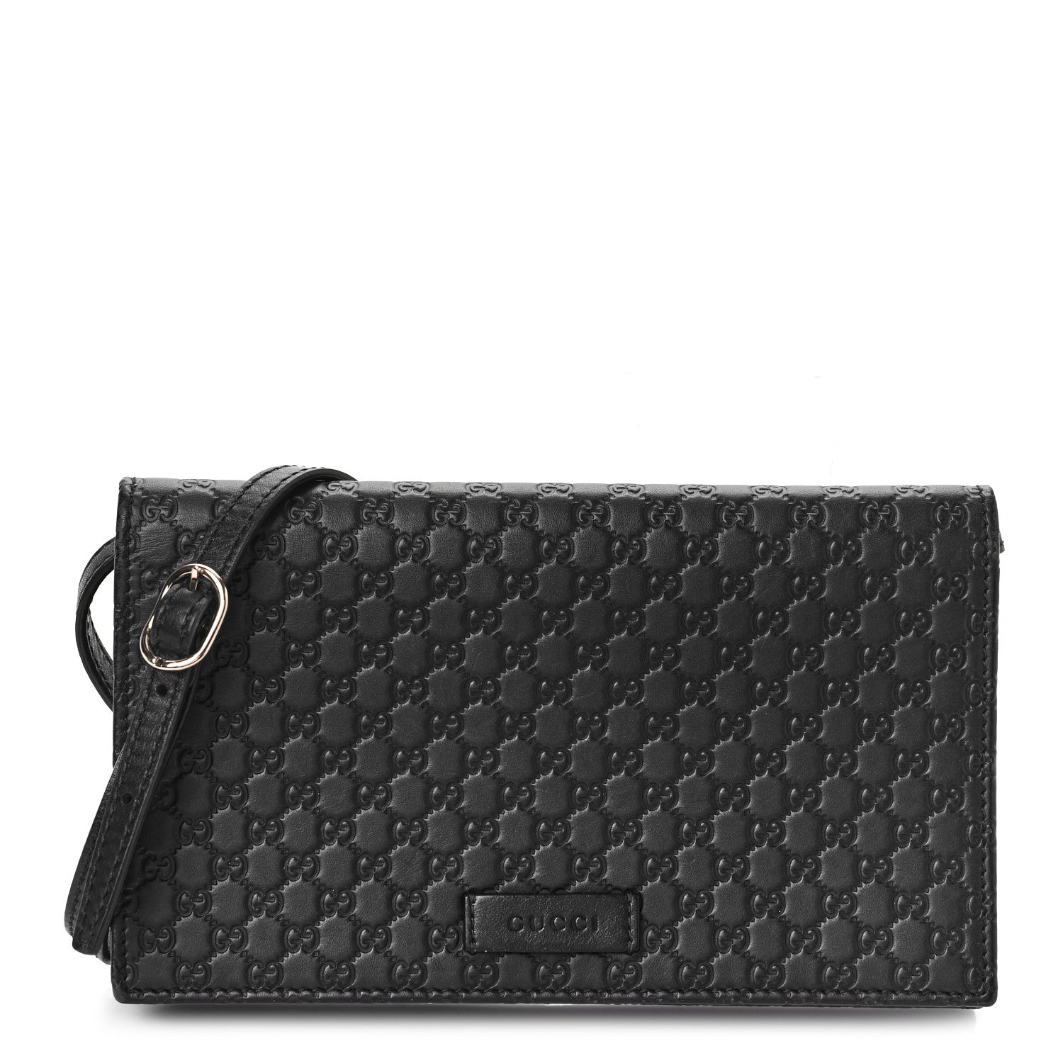 Gucci Microguccissima Crossbody Wallet Black 1 of 8