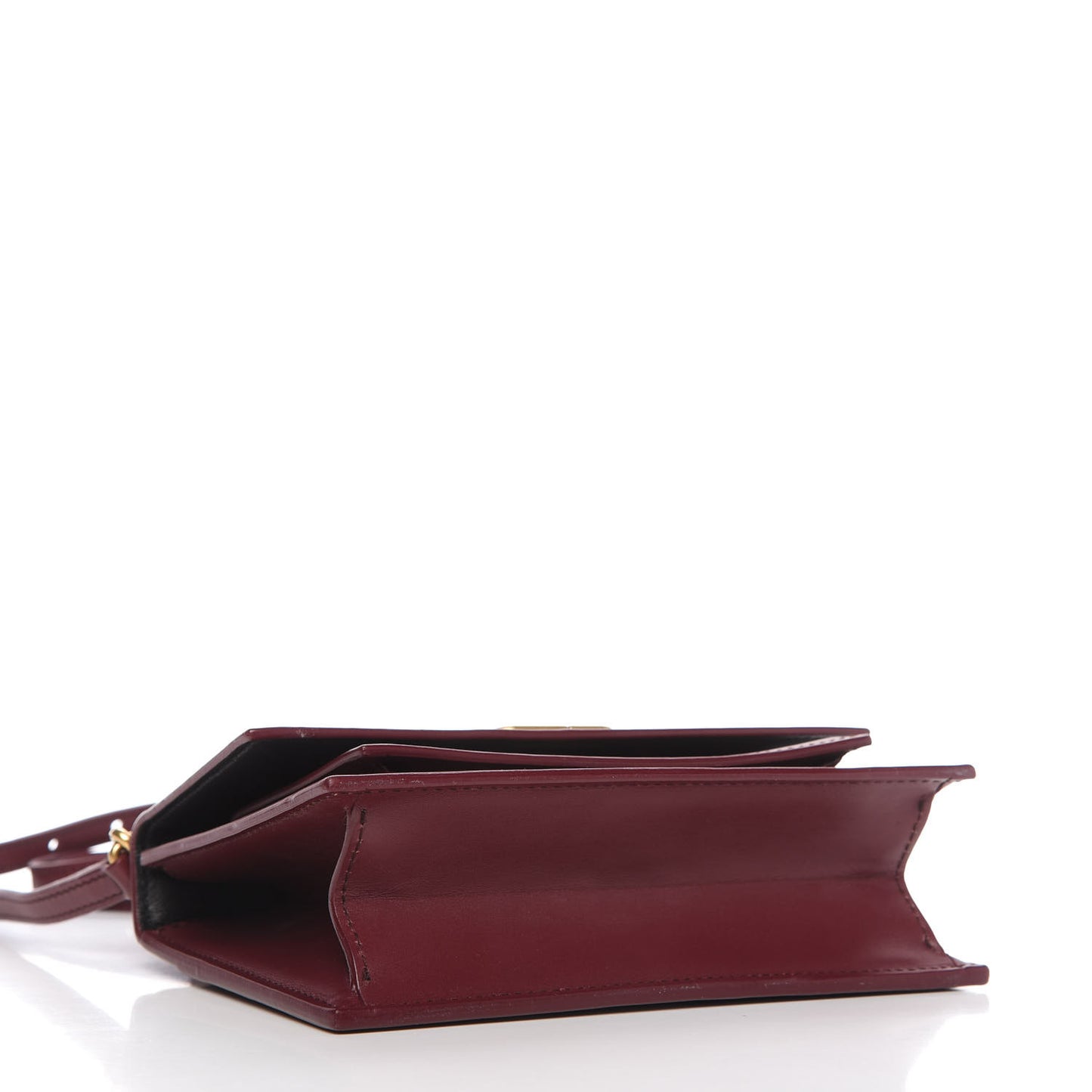 Box Calfskin XS Sharp Top Handle Bag Burgundy