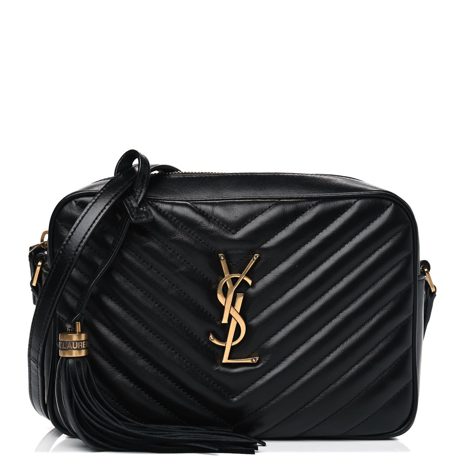 Saint Laurent Calfskin Matelasse Monogram Lou Camera Bag Black 1 of 4