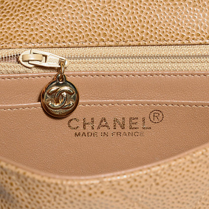 Chanel Caviar Quilted Mini Square Flap Beige 7 of 9
