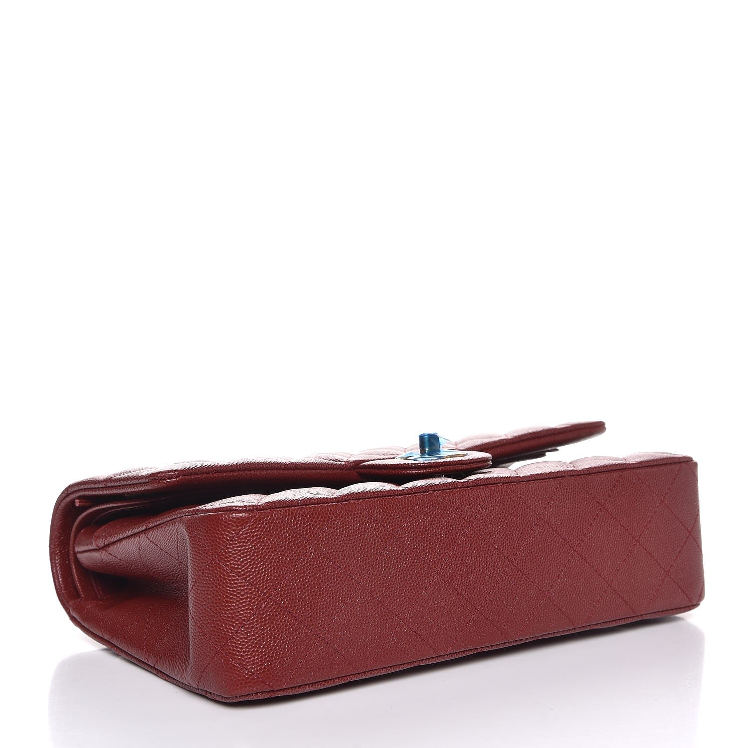 Chanel Caviar Quilted Medium Double Flap Dark Red 5 of 9