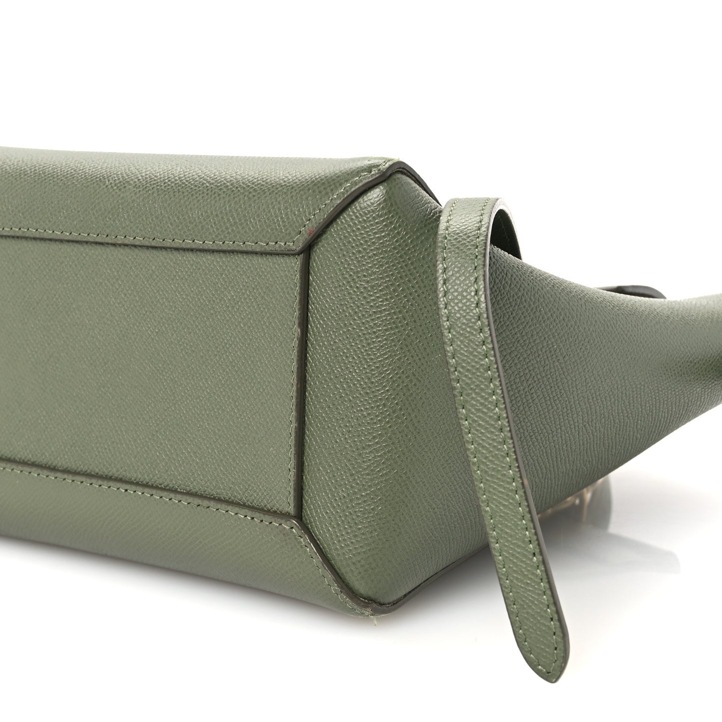 Grained Calfskin Micro Belt Bag Army Green
