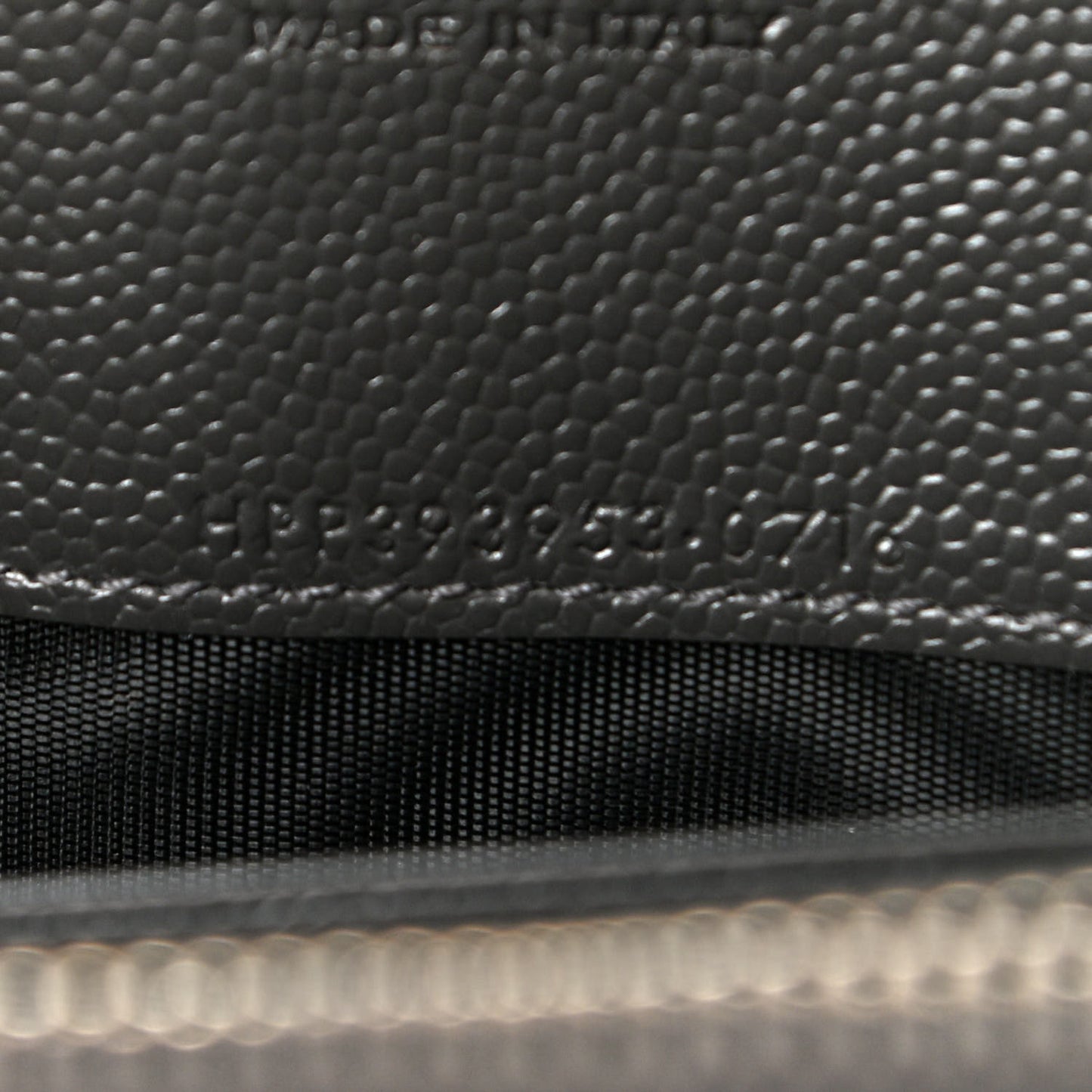 Grain De Poudre Matelasse Chevron Monogram Envelope Chain Wallet Dark Smog