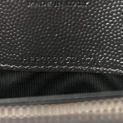 Saint Laurent Grain De Poudre Matelasse Chevron Monogram Envelope Chain Wallet Dark Smog 8 of 11