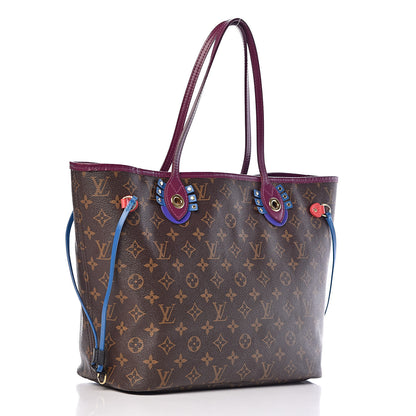 Louis Vuitton Monogram Totem Neverfull MM Magenta 3 of 11