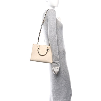 Louis Vuitton Empreinte Monogram Giant Onthego PM Cream Beige 2 of 10