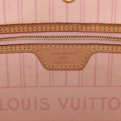 Louis Vuitton Damier Azur Neo Neverfull MM Rose Ballerine 7 of 16